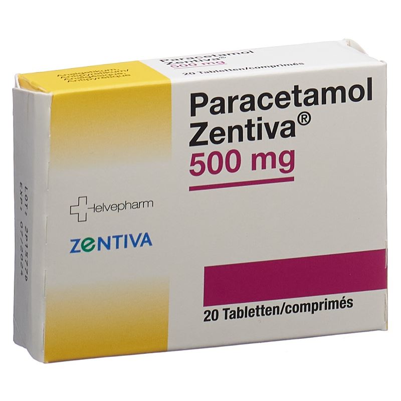 PARACETAMOL Zentiva Tabl 500 mg 20 Stk