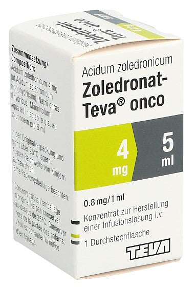 ZOLEDRONAT Teva onco 4 mg/5ml Durchstf 5 ml