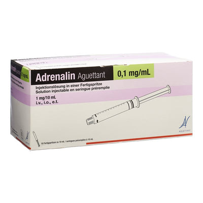 ADRENALIN Aguettant 1 mg/10ml 10 Fertspr 10 ml