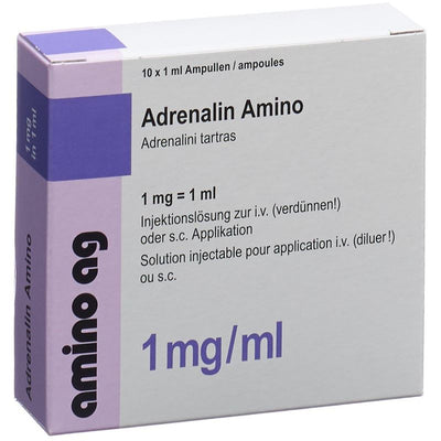 ADRENALIN Amino Inj Lös 1 mg/ml 10 Amp 1 ml