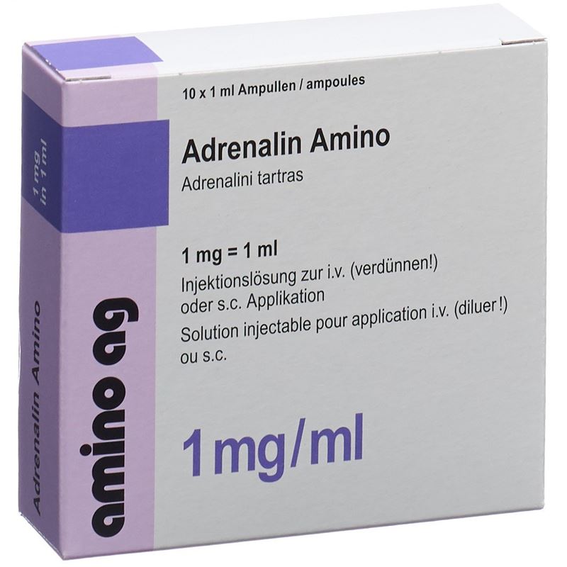 ADRENALIN Amino Inj Lös 1 mg/ml 10 Amp 1 ml