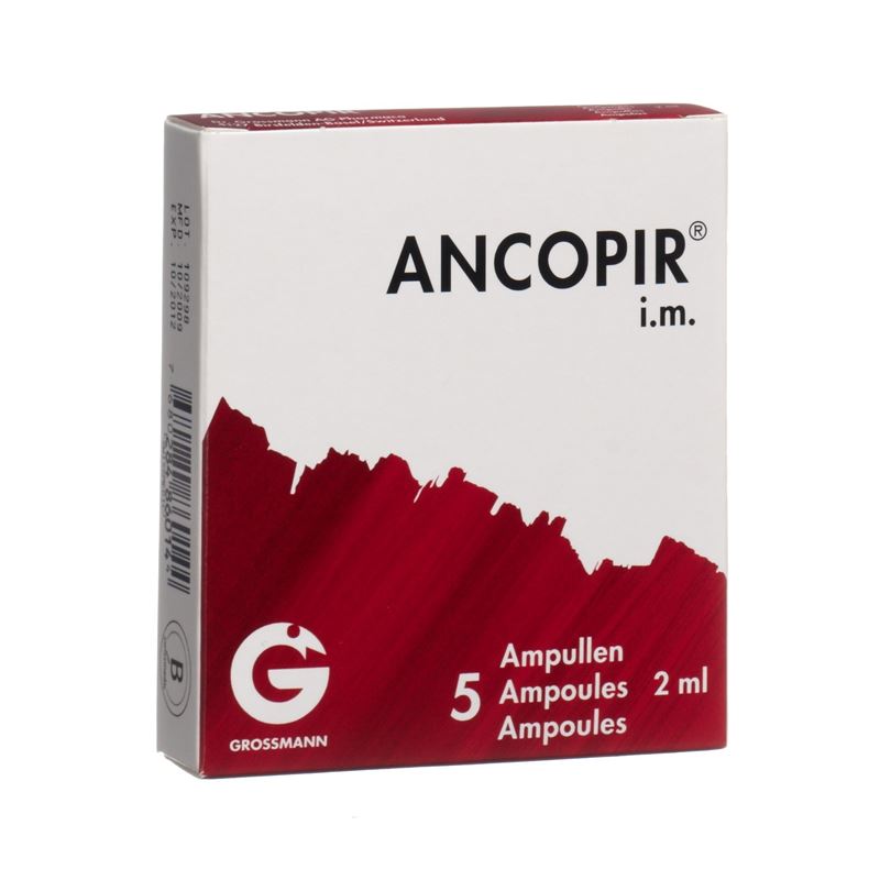 ANCOPIR Inj Lös 5 Amp 2 ml