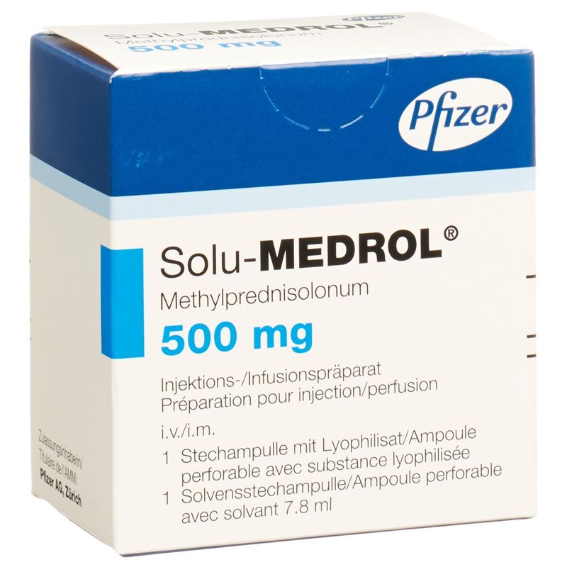 SOLU-MEDROL Trockensub 500 mg c Solv Durchstf