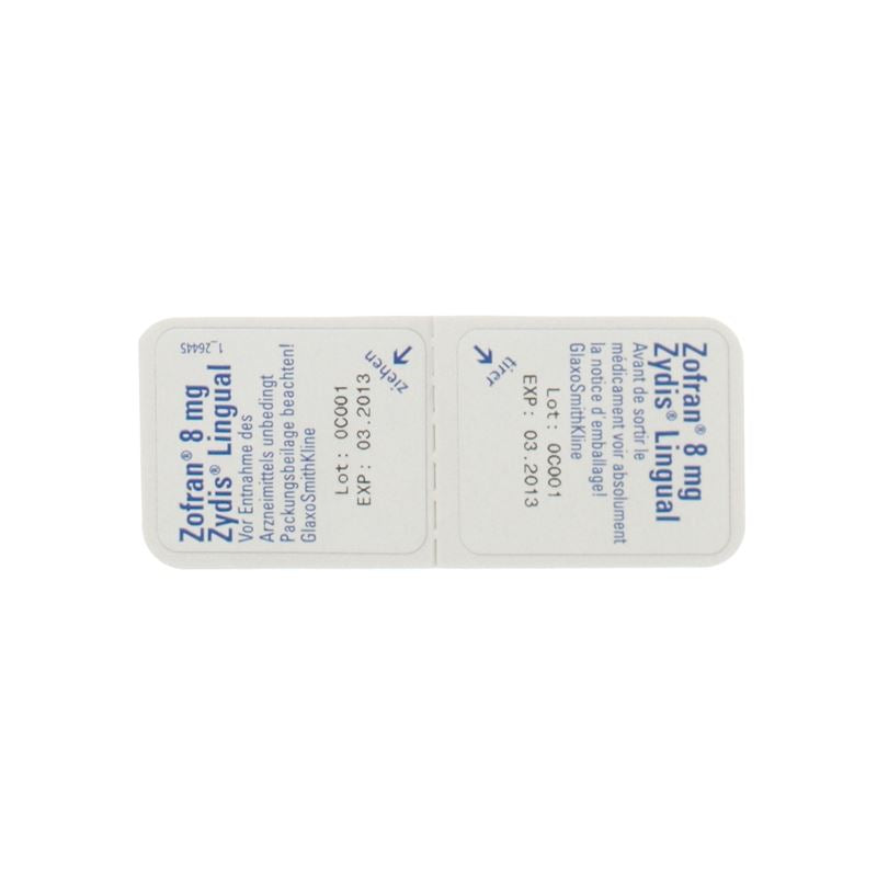 ZOFRAN Zydis Lingual Tabl 8 mg 6 Stk - CONTENTBACK