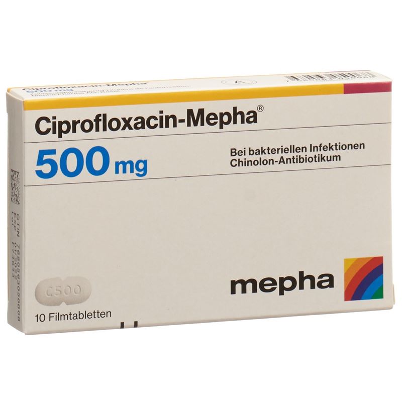 CIPROFLOXACIN Mepha Filmtabl 500 mg 10 Stk