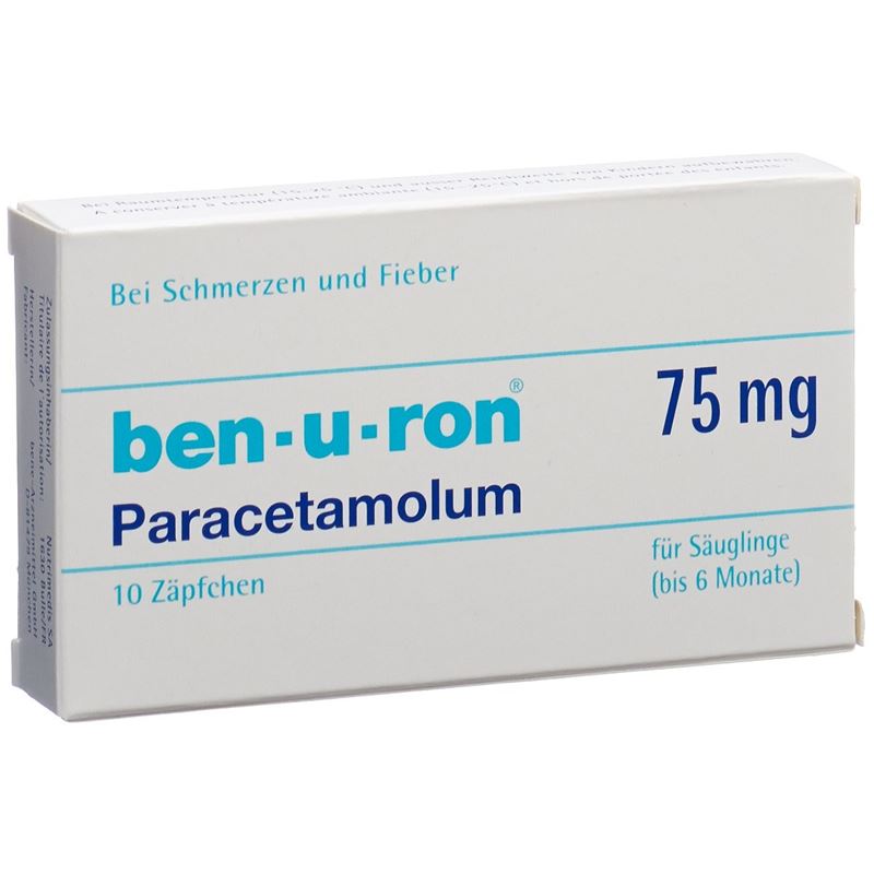 BEN-U-RON Supp 75 mg Bébé bis 6 Monate 10 Stk