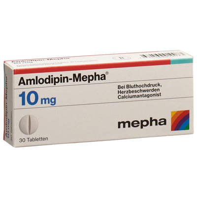 AMLODIPIN Mepha Tabl 10 mg 30 Stk