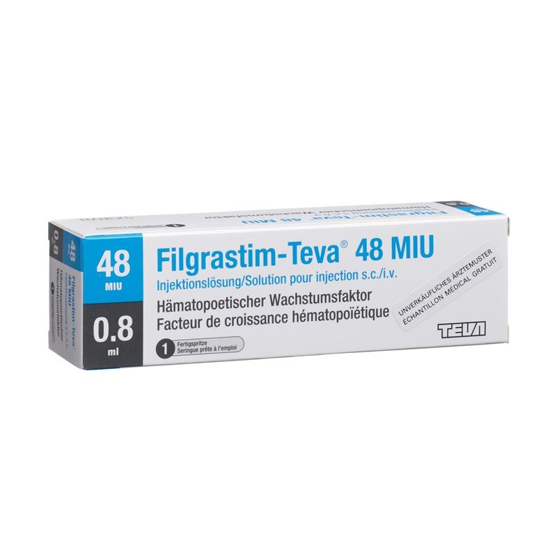 FILGRASTIM Teva 48 Mio E/0.8ml Fertspr 0.8 ml