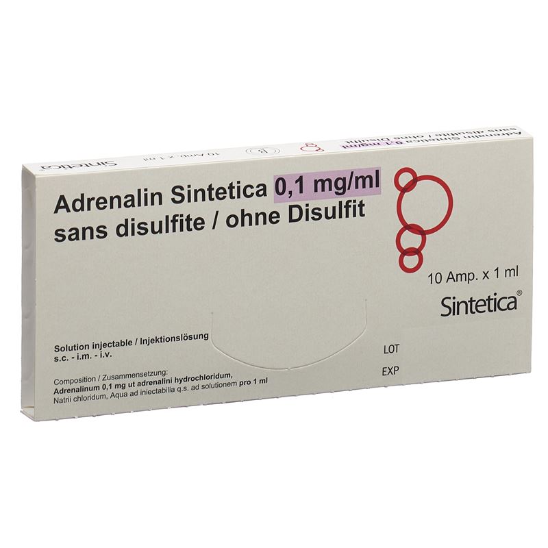 ADRENALIN Sint 0.1 mg/ml o Disulf 1ml 10 Amp 1 ml