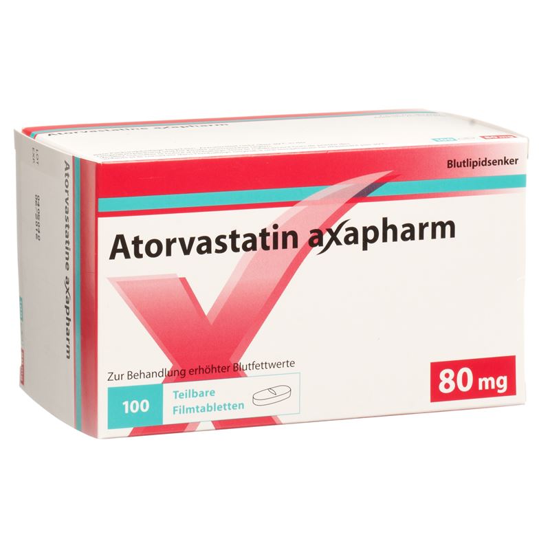 ATORVASTATIN axapharm Filmtabl 80 mg 100 Stk