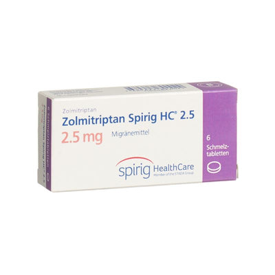 ZOLMITRIPTAN Spirig HC Schmelztabl 2.5 mg 6 Stk