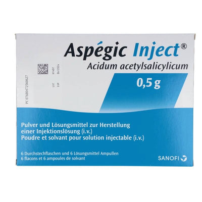 ASPEGIC INJ Trockensub 0.5 g c Solv Durchstf 6 Stk