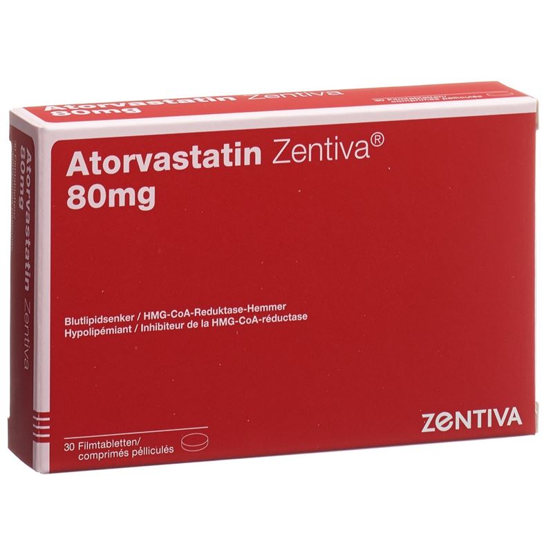 ATORVASTATIN Zentiva Filmtabl 80 mg 30 Stk