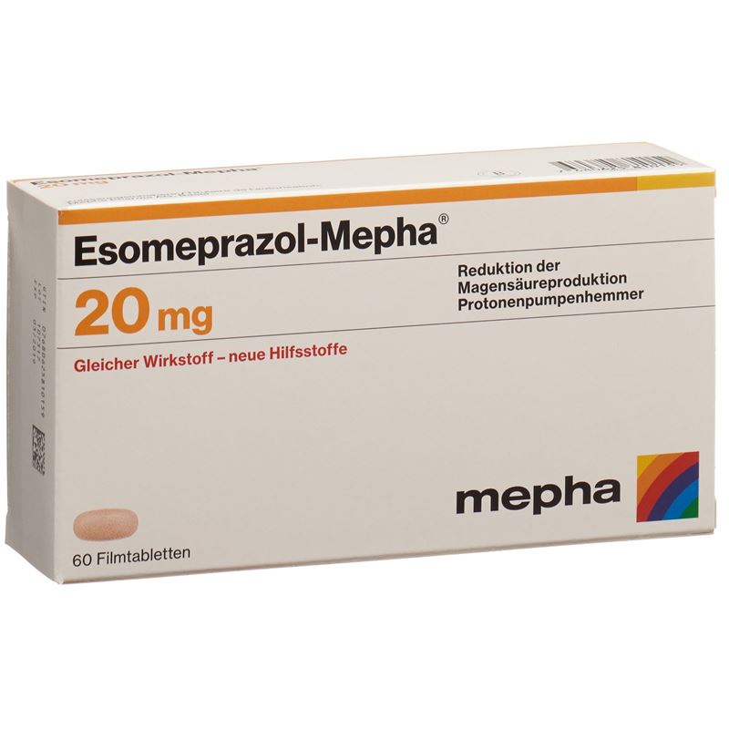 ESOMEPRAZOL Mepha Filmtabl 20 mg 60 Stk