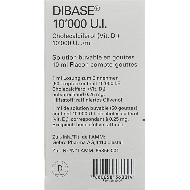 DIBASE Tropfen 10000 IE/ml Fl 10 ml - PICBACK