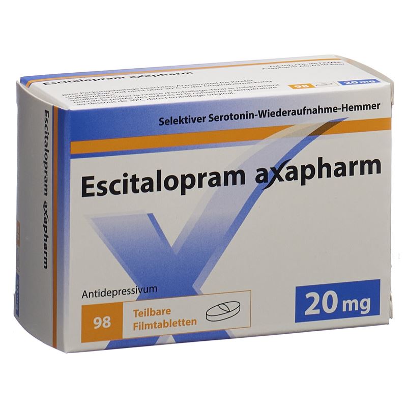 ESCITALOPRAM axapharm Filmtabl 20 mg 98 Stk