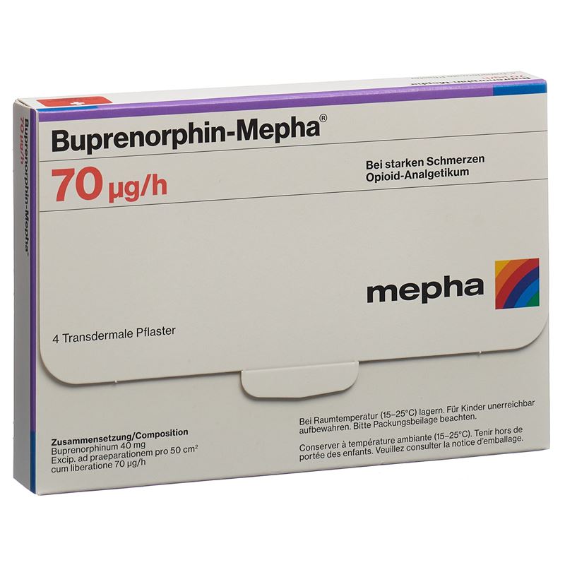 BUPRENORPHIN Mepha TTS 70 mcg/h Btl 4 Stk