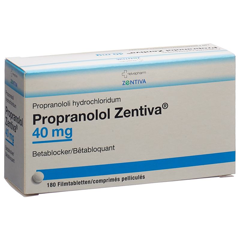 PROPRANOLOL Zentiva Filmtabl 40 mg Ds 180 Stk