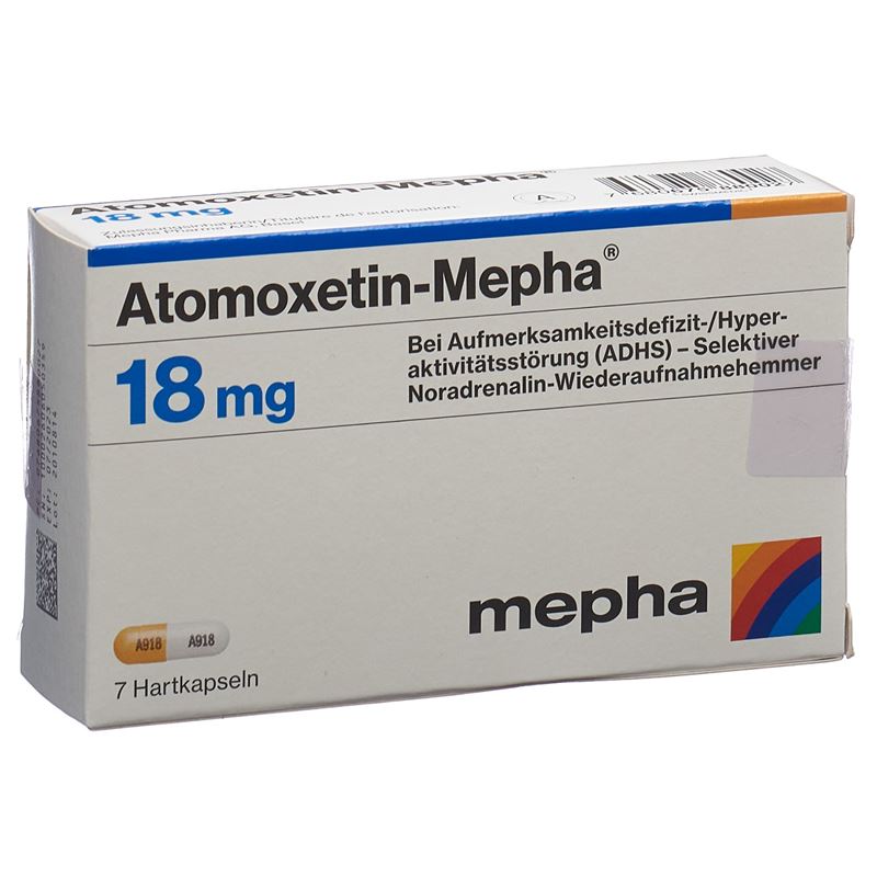 ATOMOXETIN Mepha Kaps 18 mg 7 Stk