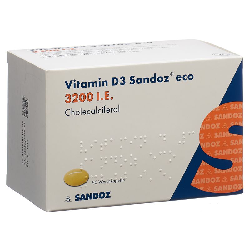 VITAMIN D3 Sandoz eco Weichkaps 3200 IE 90 Stk