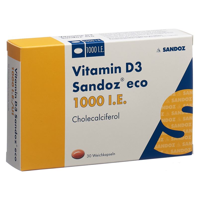 VITAMIN D3 Sandoz eco Kaps 1000 IE 30 Stk