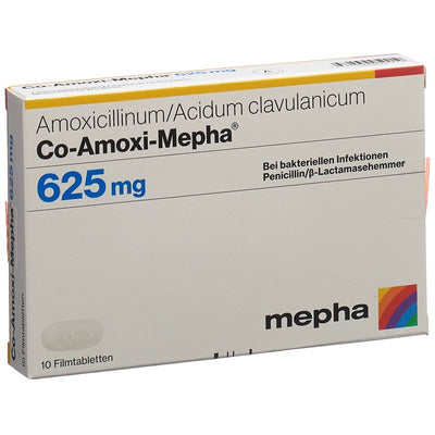 CO-AMOXI Mepha Filmtabl 625 mg 10 Stk